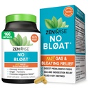 Zenwise Health No Bloat Digestive Enzymes for Gut Health, Gas &amp; Bloating Relief - Multi Enzymes Digestion Supplement with Probiotics, Ginger, Turmeric Dandelion & Lactase - Hombres &amp; Mujeres - 160 Cuenta