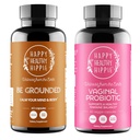 Felices Hippie Vaginal Probióticos para Mujeres &amp; Be Grounded Stress Relief