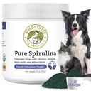 Mascotas Wholistic Orgánicas Spirulina para Perros - 3 Oz - Apoyos Sistema de Inmunización Saludable &amp; Alergia Temporal - Soporte Antioxidante basado en plantas para comida casera - Orgánica para Perros Alimentarios - Fresco en EE.UU.