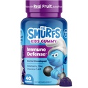 Pitufos Kids Immune Support Gummies  Black Elderberry Vitamin C and Zinc Kids Immunity Gummies Silencio Hecho con Real Fruit ← Doctor Desarrollado ← No GMO &amp; No Artificial Flavors or Colors ← 40 Gummies