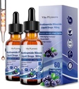 2 Pack NAD Suplementos para Hombres Mujer, NAD Nicotinamide Riboside Resveratrol 900mg " Quercetin, Niacin, Collagen, Biotin, Liquid NAD Plus Suplemento NR900 For Anti-Aging Skin Energy Longevity Focus