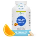 Core Med Science Liposomal Vitamina C 1000mg, 60 cápsulas - Suplemento natural de vitamina C no GMO que promueve la piel sana - Booster de sistema inmunológico para adultos, apoya la formación del colágeno