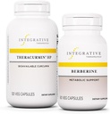 Terapéutica Integrativa Bundle con Berberine, 60 Capsules " Theracurmin HP, 120 Capsules - Berberine for Metabolic Support* - Theracurmin Supplement That's 27x Más Bioavailable*