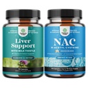 Bundle of Liver Cleanse Detox " Repair Formula and NAC Supplement N-Acetyl Cysteine 600mg - Herbal Liver Support Supplement with Milk Thistle - High Absorption NAC 600 mg Capsules Glutathione