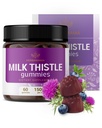 HERBAMAMA Milk Thistle Suplemento - 1500mg Milk Thistle Seed Gummies for Liver Cleanse - Vegan, Non-GMO Liver Support with Silybum Marianum - 60 Pectin-Based Blueberry-Flavored Chews