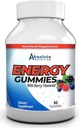 Absolute Nutrition Wildberry Flavored Energy Gummies - Caffeine Gummies for Adults, B12 Gummies, Pre Workout Energy Chews for Women &amp; Men, Energy Vitamins, Metabolism Support for Tiredness Focus