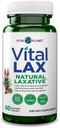 Vital Planet - Vital Lax Natural Laxative Cleanse Supplement for Occasional Constipation, con Magnesium Hydroxide, Slippery Elm, Aloe, y Triphala para soportar la regularidad del intestino 60 cápsulas