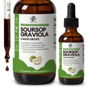 iMATCHME Soursop Graviola Liquid Drop for Cell Support &amp; Regeneration, Immune System and Gut Health Support, Pure Soursop Bitters Liquid, High Absorption, Sugar/Gluten Free, Natural Flavor, 2 Fl Oz