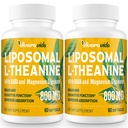 L-Theanine 800mg Suplemento con GABA y Magnesium Glycinate - Compuesto natural, sueño y relajación (120 Softgels)