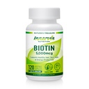 Biotina de alta potencia 5000mcg – apoya el cabello, la piel &amp; salud de uñas, 120 cápsulas vegetales