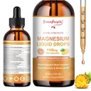 GREENPEOPLE Magnesium Glycinate Liquid Drop - 17-in-1 4Fl. Oz Triple Magnesium Complex Suplemento con Glycinate 400mg &amp; Citrate 500mg Taurate/L-Theanine for Calm Mood/Muscle/Sleep,Pineapple Flavor