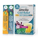 Agua caliente de Alivio de la Naturaleza, Umcka, Homeopática, Pelargonium de Probada Clínica Sidoides 1X, para Tos, Congestión, Tronco de Sore, Esposa Nose, Fórmula de Día de la Noche, 12 Packets (Paquete May Vary)