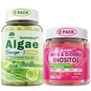 LILICARE Bundle: Vegan Omega 3 Suplemento Gummies & Inositol Gummies Ideal 40:1 Ratio Myo &amp; D-Chiro Inositol
