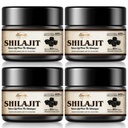 Shilajit Puro Himalayan Orgánica Shilajit Resin - 600mg Potencia Máxima Potencia Natural Shilajit Resin con 85+ Minerales Trace & Ácido Fulvico para la Energía, Apoyo Inmunitario, 30 Gramos (4 Pack)