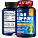 Quit Smoking Aid for Lung Cleanse & Health - Made in USA - Lung Detox with Licorice Root, Ginger &amp; Nettle Root, Green Tea, Thyme & Oregano Leaves for Lung Clear Support & Stress Relief - 60 Capsules