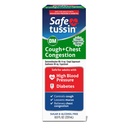 Safetussin DM Cough " Chest Congestion, 8 oz, Expectorant Mucus Relief, Cough Relief Syrup, Safe for Adults with High Blood Pressure " Diabetes
