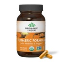 ORGANIC INDIA Curcumina Turmérica con Pepper Negro - Suplemento Turmérico Orgánico y Suplemento Curcumín, cápsulas Turméricas, soporte conjunto &amp; soporte del sistema inmunitario, raíz completa, trikatu - 90 cápsulas