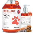 Aceite de salmón para perros - Esquí saludable " Cuna " , Todo Natural Norwegian Fish Oil Food Supplement for Pets, Omega 3 EPA DHA, Ideal para cama, alergia, picazón, piel seca, salud conjunta " - 16.9 Oz
