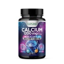 Calcio 1200 mg con vitamina D3 para la mejor absorción - Suplemento de soporte de bonificación avanzada, 1200 mg de carbonato de calcio " 1600 UI Vitamina D3, Slow Release for Immune Support, Easy to Swallow, 120 Tablets