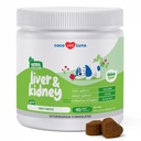 Leche Thistle for Dogs - 90 Soft Chews - Liver and Kidney Support - Hepatic Support with EPA &amp; DHA - Detox - Liver Supplement for Dogs with Choline and L-Arginine.