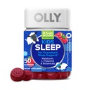 OLLY Kids Sleep Gummy, Occasional Sleep Support,* 0,5mg Melatonin, L-Theanine, Raspberry Flavored, 50 o 25 Day Supply - 50 Cuenta