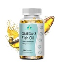 Triple Strength Wild Alaskan Omega-3 2500mg + EPA 1.300mg + DHA 1.200mg, Suplemento para el corazón y la salud conjunta, 120 Softgels 60 Day Supply