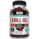 Kaya Naturals - Antártico Krill Oil 500mg con Omega 3, EPA, DHA, Phospholipids &amp; Astaxanthin Suplemento - Cerebro &amp; Salud Vitamina - Anti envejecimiento Suplemento - 30 cuenta Softgels