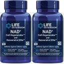 Life Extension NAD+ Regenerador celular y reveratrol Elite, NIAGEN nicotinamide riboside, Trans-resveratrol, quercetina, Fisetin, for Longevity, Energy, and oxidative Stress, 30 Vegetarian Capsule
