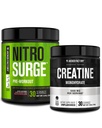 Gato Fábrica NITROSURGE Pre-Workout Suplemento - Bombas intensas (30 Servimientos, sandía) & polvo de monohidrato de crema para el crecimiento del músculo (30 Servimientos, Desflavorados)