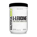 NutraBio 100% Puro L-Leucine - Recuperación y Apoyo Musculosos - Naturalmente Fermentado Forma Libre Aminoácidos - Vegan, No-GMO, Gluten Gratis - (500 gramos)