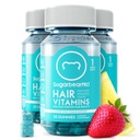 SugarBearPro Hair Vitamin Gummy 3 Month Supply Extra Strength Biotin 6000mcg, Growth for Men &amp; Women, Vegan Vitamin B12, MSM, Inositol, Omega 3, Elderberry, Certified Kosher, Halal, Cruelty-Free