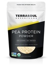 Terrasoul Superfoods Organic Pea Protein (Textura Sin sabor, Smooth), 1,5 libras