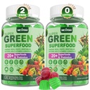 Super Greens Gummies, Greens Superfood Powder Alternative w/Spirulina, Clorella, Prebiotic Fiber, Probiotic, Fruit Veggie, Daily Fruit Vegetable for Digestive " Gut Health, Immunity, Focus, 120 Cts