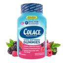 Colace Taburetes Softener Gummies, Gentle Dependable Constipation Alivio Magnesium Citrate Gummies, No.1 Doctor Recomendado Hierro Softener Marca, Berry Flavored 60ct