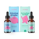 JoySpring Genius Drops " DetoxZee Herbal Bundle ⋅ Kids Vitamins Naturally Sourced, Non-GMO, Non-Alcoholic Liquid Formula, Immunity Health Support ← Vegan " Vegetarian Supplements