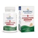 Nordic Naturals Cognition Mushroom Complex, Unflavored - 60 Capsules - Cerebro, Memoria &amp; Mood Support - Blend of Lion's Mane Mushroom &amp; Bacopa Extract - Non-GMO - Certified Vegan - 30 Servimientos