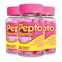 Pepto Bismol Chews, Alivio Digestivo rápido y eficaz de Nausea, Heartburn, Indigestion, Upset Stomach, Diarrhea, 72 Total (3 Packs de 24)