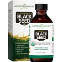 Madre Naturaleza USDA Orgánica de semillas negras – Cold Presionado, sin refinar & Vegan Nigella Sativa, High Thymoquinone (2%+), Omega 3 6 9 para Immune, Conjunto " Apoyo al Corazón, Piel " , No GMO, 4oz