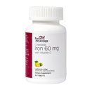 Bariatric Advantage Chewable Iron 60 mg con vitamina C para aumentar la absorción y la utilización, fácil de digerir para la derivación gástrica y la cirugía de la lustrectomía pacientes - Lima de limón, 90 conteo