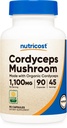 Nutricost Cordyceps Mushroom Capsules 1100mg, 45 Serv - CCOF Certified Made with Organic, Vegetarian, Gluten Free, 550mg Por Capsule (90 Capsules)