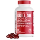 Bronson Antártico Krill Oil 1000 mg con Omega-3 EPA, DHA, Astaxanthin y fosfolípidos 60 Softgels