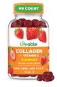 Peptides de colágeno Lifeable Gummies ← 100mg with Vitamin C TENIDO Grandes suplementos colágeno de esquí y uñas vegetarianos Gummies ← Gummies de colágeno para adultos, hombres, mujeres que viven 90 Gummies