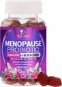 Suplementos de la menopausia para mujeres - 3 millones CFU Alivio de la menopausia natural para las sudaderas de la noche calientes leves, PH, Vaginal Health Support Probiotics for Women Gummy, Probiotic Supplement - 120 Gummies