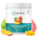 One Sol Pre-Workout for Women, Enhanced Pump & Focus, No Jitters Or Crash, Natural Ingredients, 100% Vegan, Gluten Free &amp; (Mango Guava)