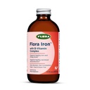 Flora Iron - Suplemento de hierro líquido vegano con vitaminas B - Ofertas Red Blood Cell &amp; Energy Support - Yeast-Free - Delicious Fruit Juice Base - 7.7 fl. oz. Botella de vidrio