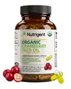 USDA Organic 100% puro aceite de semilla de arándano 940 mg, ácidos grasos omega 3-6-9, cápsulas orgánicas líquidas, soporte de salud urinaria y salud cutánea, 60 cápsulas
