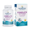 Naturales nórdicos Omega completo, sabor de limón - 120 geles blandos - 565 mg Omega-3 - EPA &amp; DHA con añadido GLA - Esquí saludable, Cognición, Mood positivo - No GMO - 60 servidos