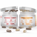 Turkesterone " Tongkat Ali Lean Muscle Growth " Recovery + Fadogia Agrestis Muscle Stack for Athletic Performance " Muscle Mass (60 Capsules)