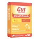 Probiótico Chewable para Hombres &amp; Mujeres, Acelera el envejecimiento digestivo, Boost Immune System, Non-GMO, Gluten Free &amp; Soy Free, 5 millones de CFU, 30 tabletas Chewable, Orange Flavor