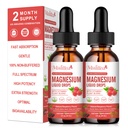 gota líquida Glycinate de magnesio - Triple Absorción Suplemento de soporte Nervios, sueño, calma, corazón, músculos * -Sugar-libre con potasio, L-Theanine, Moss de mar, vitamina B,C,D3, K2-2Pack